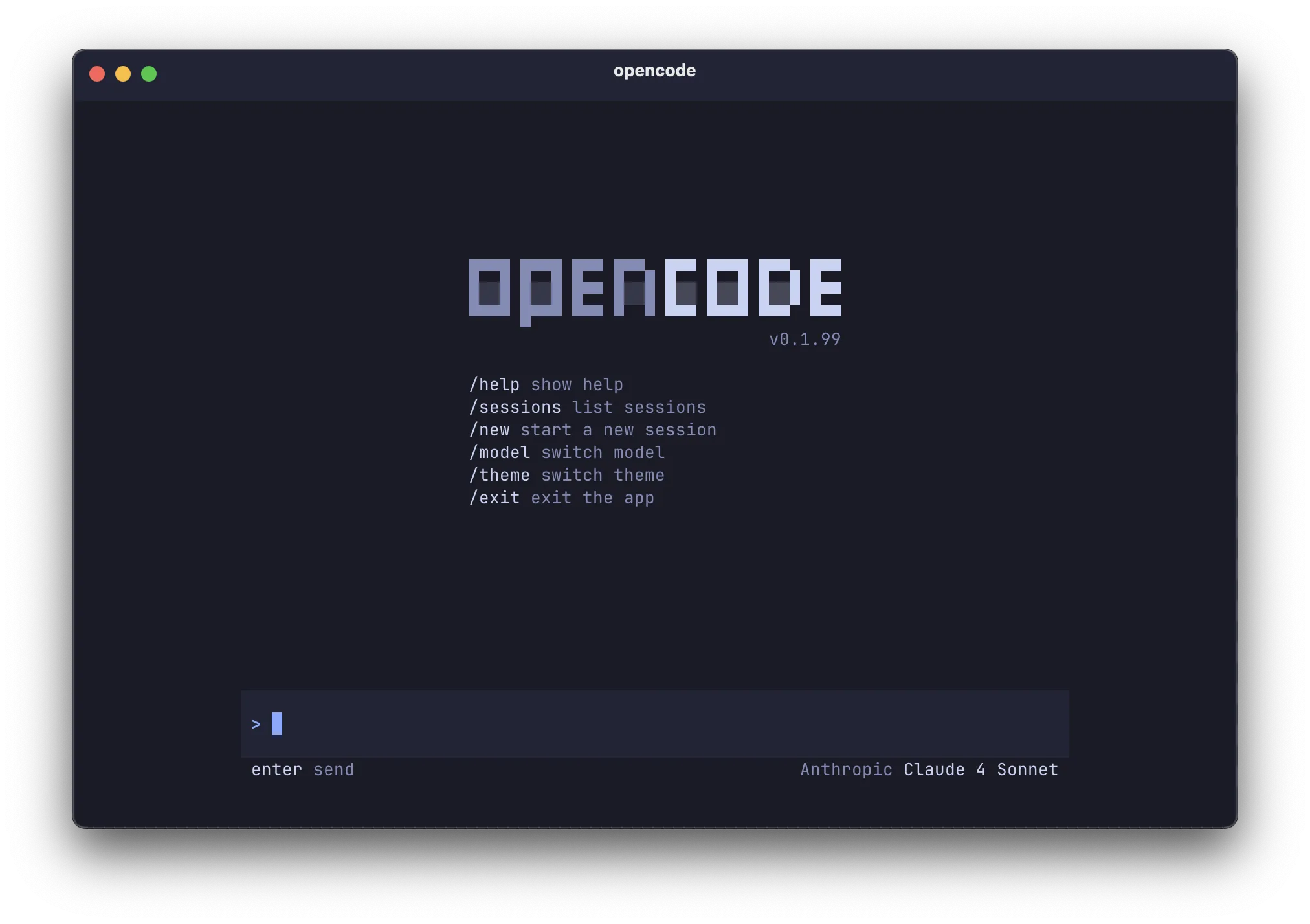 OpenCode 终端界面